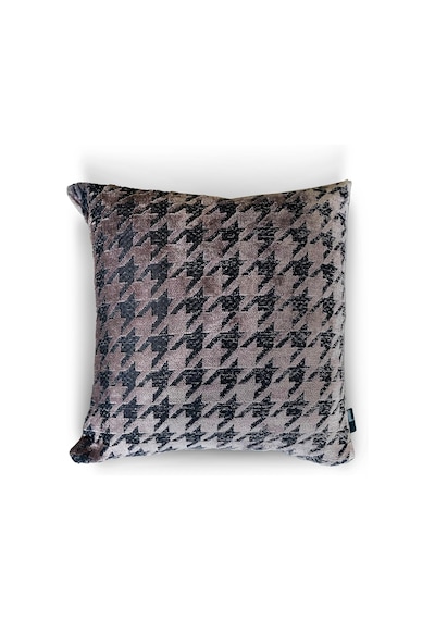 Taupe Houndstooth Kazayağı Desenli Dekoratif Kırlent/yastık Kılıfı 45x45 Cm,%100 Polyester Döşemelik Kumaş 50 x 22