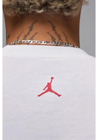 Nike Jordan Mens Tee Grafik Baskılı Erkek Tişört Beyaz