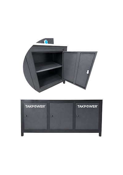 Takpower 2 Metre Takım Tezgahı 3 Dolaplı Antresit