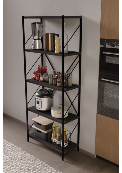 Titan Mutfak Rafı Kiler Rafı Mikrodalga Fırın Rafı Çok Amaçlı Raf 150x60 Cm Antrasit Antrasit