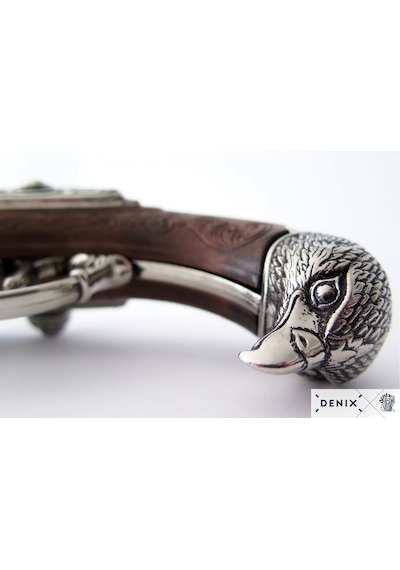 Denix 4 Barrel Eagle 18th France Pistol 30cm Koleksiyon Obje