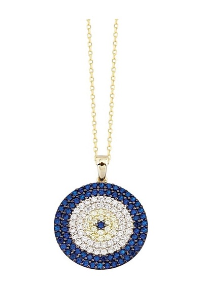 Nazar Boncuk Altın Kolye Sosyete 14K Gold 2,0 Cm