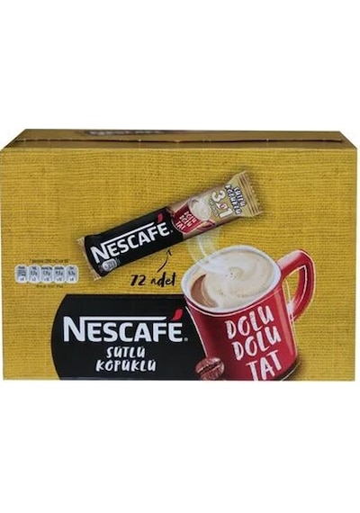 Nestle Nescafe 3ü1 Arada Sütlü Köpüklü 72 Adet 17,4gr 12516984