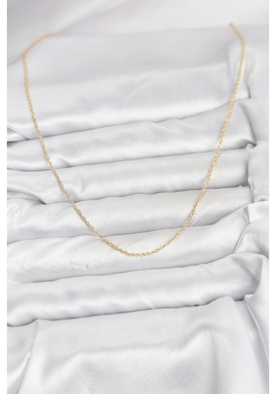 Cm 14k Gold Renk Burgu Model 60 Cm Kadın Kolye - Lisinya altın