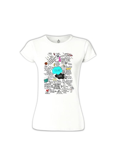 The Fault İn Our Stars Beyaz Kadın Tshirt 001