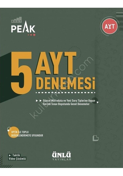 Ayt 5 Li Deneme Best Peak - Ünlü Yayınları