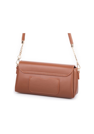 Nas Bag Kadın Sade Şık Omuz Ve Çapraz Çanta En 24 Cm Boy 12 Cm Taba Diğer