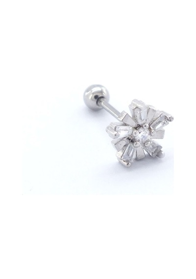 Ferizz 316l Çelik Zirkon Taşlı Çiçek Piercing Prc-176