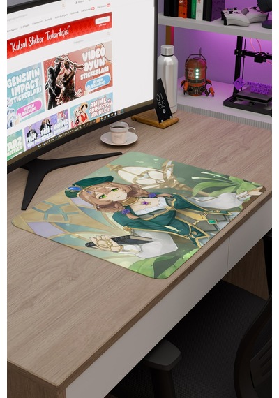 Lisa Genshin Impact Anime Oyuncu V5 - 48x40 Xl Gaming Mouse Pad Fare Altlığı