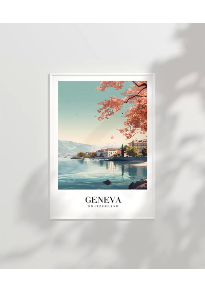 Çerçevesiz Poster Alplerin Ve Gölün Zarafeti