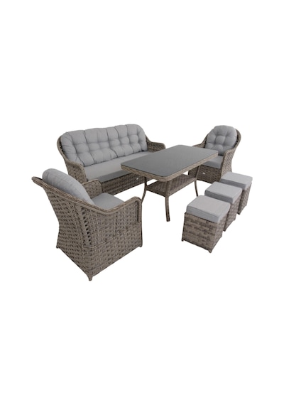 Radiance 3 Puflu Rattan Oturma Grubu Rehome