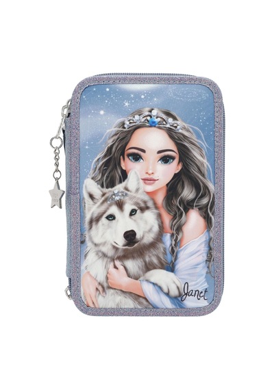 Top Model İçi Dolu Kalem Kutu Wolf 13149 Çok Renkli