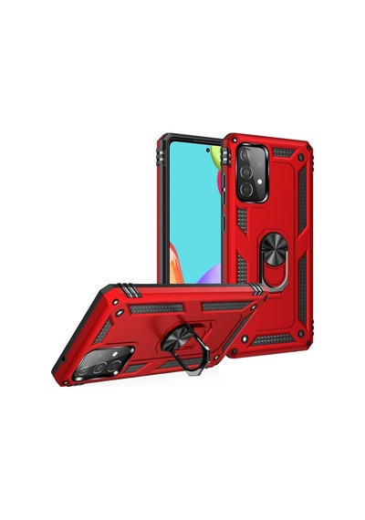 Samsung Uyumlu Galaxy A33 5g Kılıf Sofya Yüzüklü Silikon Kapak Kırmızı