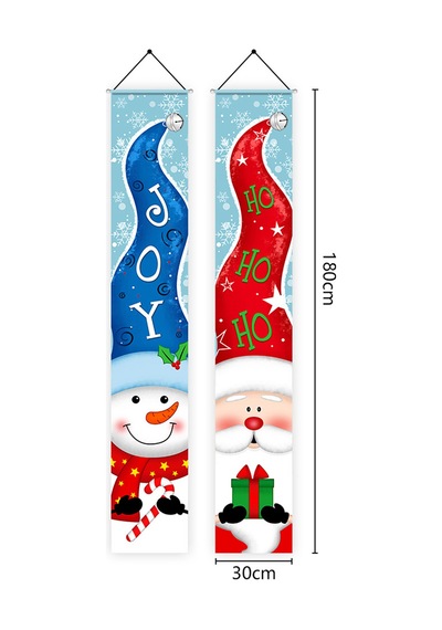 Noel Kapısı Banner Desen Noel Baba Hediye Banner Duvar Kapısı Noel Partisi 64