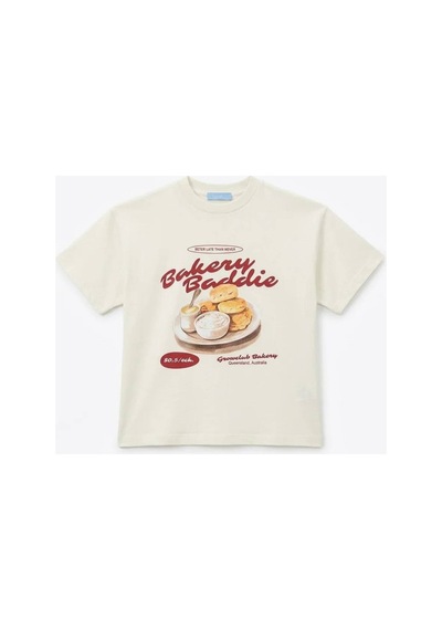 Poala Kids Bakery Oversize Tshirt Beyaz