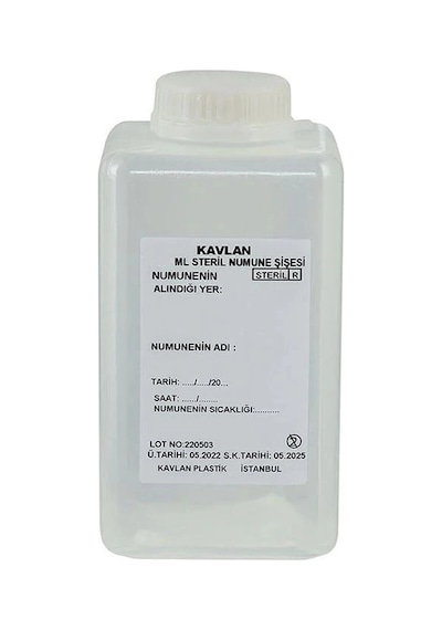 Su Numune Şişesi 1000 Ml Pp Tiyosülfatlı Gama Steril Şeffaf/koli 36 Adet