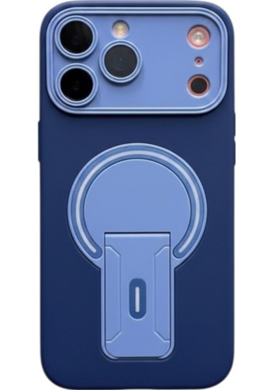 Apple Uyumlu iPhone 17 Pro Max Uyumlu Kapaklı Kılıf Lacivert