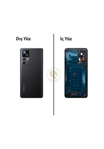 Xiaomi Mi 12t Pro Lensli Siyah Uyumlu Arka Kapak