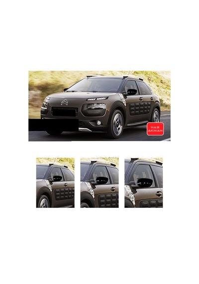 Citroen Cactus Batman Yarasa Ayna Kapağı Piano Black 2017-2021