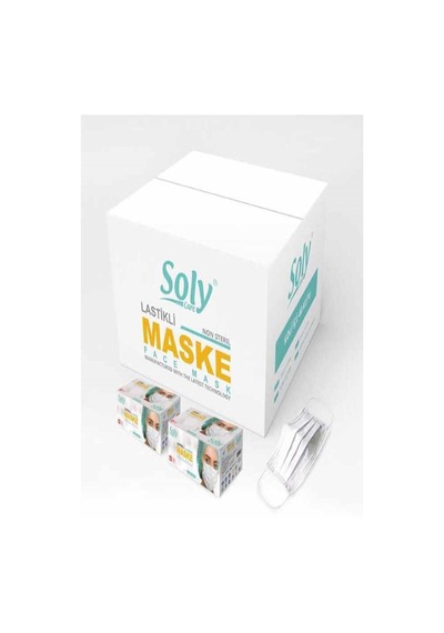 3 Katlı Cerrahi Telli Full Ultrasonik Maske 4 Paket 200 Adet