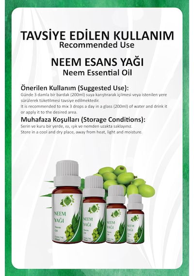 Neem Yağı Neem Essential Oil 10 Ml.