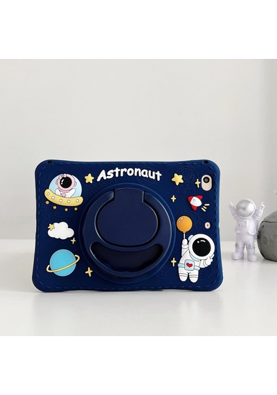 Lenovo Tab Tb311fu İle Uyumlu Kılıf 360 Derece Döner Stand Yatay Dikey Kullanılabilir, Kawaii Askılı Tasarım Kalem Yuvası Özellikli Sevimli Astronot Tasarımı