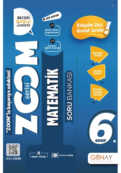 6. Sınıf Matematik Soru Bankası Zoom Serisi Günay Yayınları