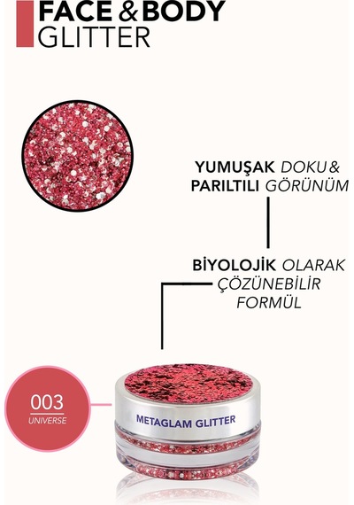 Metaglam Doğada Çözünebilen Yoğun Işıltılı & İpeksi Dokulu Vücut Simi 8682536081870 003 Unıverse