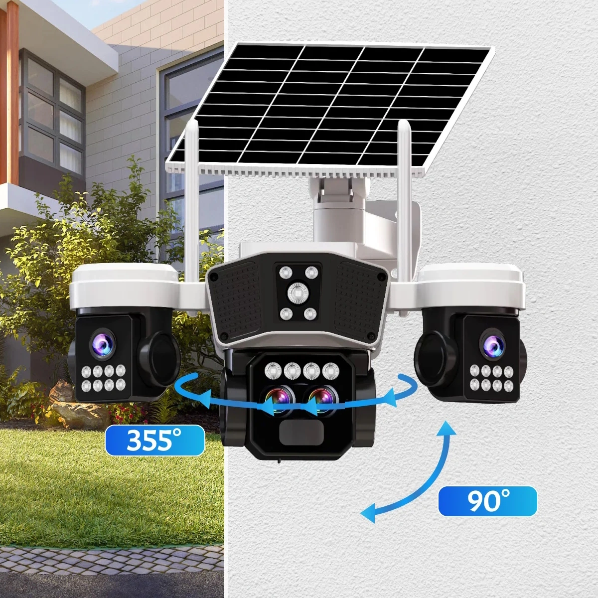 Ultimate O-kam 9095 12mp 10x Zoom 4 Lens 3 Ekran Ultrahd 4g Solar Akıllı Güvenlik Kamerası