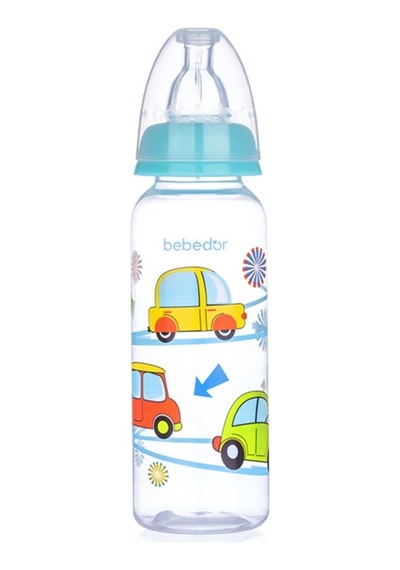 Bebedor B-24302 Desenli PP Biberon 250 ML Turkuaz
