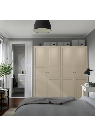 Ikea Gri Geniş Kapaklı Gardırop 200x60x201 Cm