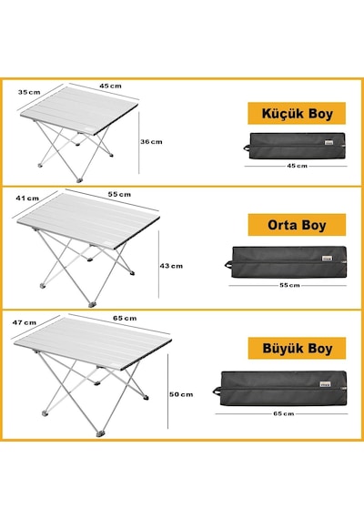 Full Alüminyum Katlanır Kamp Masası, Piknik, Bbq, Balıkçılık, Doğa Aktiviteleri, Plaj İçin Kolay Taşınabilir Genel