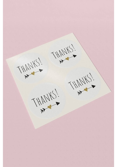 Ok Kalpli Thanks Kargo Paketleme Sticker 3x3cm St2136 Çok Renkli