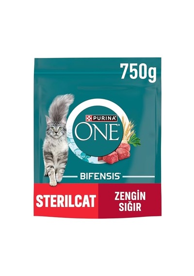 2As Sterilcat Sığır Etli Kısırlaştırılmış Kuru Kedi Sı 750g 12 Gri
