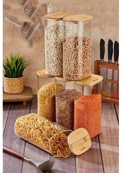 Cooker Borosilikat Cam Kavanoz 27 Cm Şeffaf-kahverengi