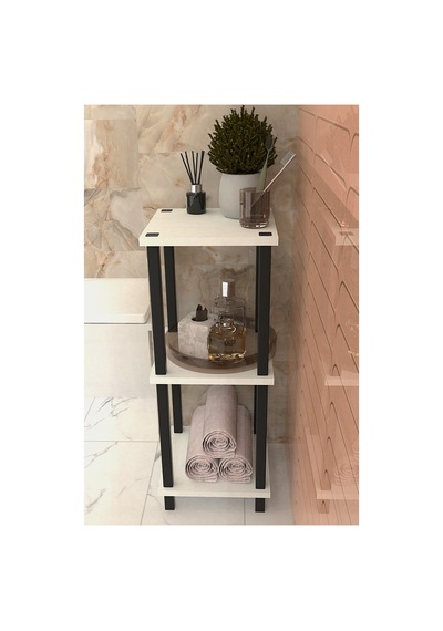 Viva 3 Katlı Çok Amaçlı Banyo Rafı Organizer-beyaz Beyaz