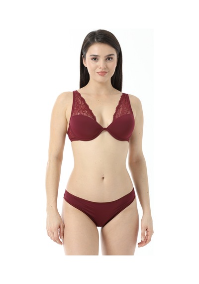 Eros Bordo Ersk1140 Rosemary Dantel Detay Kaplı Bralet Bordo