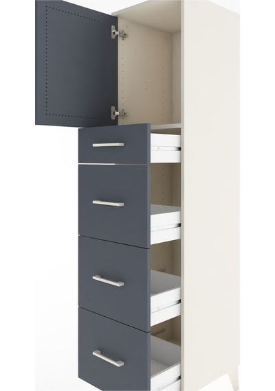 Hyperion Dolap Tek Raflı 4 Çekmeceli Tek Kapaklı 44x44x182 Ay... Aytaşı