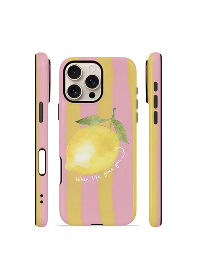 Apple iPhone Uyumlu 16 Pro Vorian Çift Katmanlı Kılıf Pink Lemon Muse