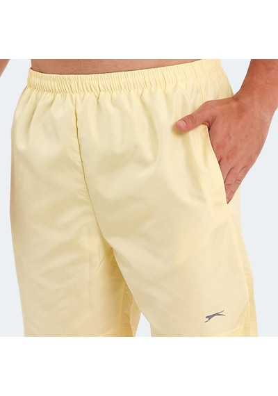 Slazenger RABI 2 li Set Erkek Cepli Deniz Şortu Saks Mavi - Sarı Mayo