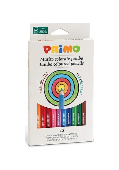 Primo Maxı Kuru Boya Kalemi 12 Renk