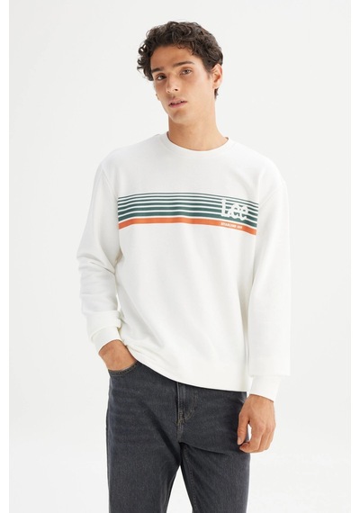 Lee Erkek Sweat L2520099 102 Beyaz Beyaz