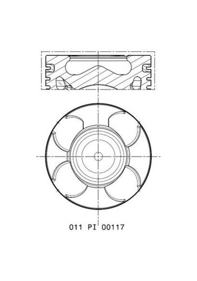 Piston Segman - Fiat Linea, 500, Panda, Punto, Doblo, Tipo, Fiorino, Qubo, Idea, Strada, Egea, Mito - Mahle-011pı00117010