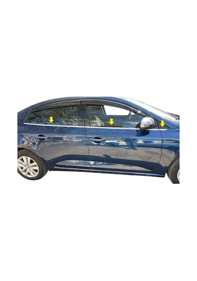 Renault Megane Cam Çıtası Alt - Krom 6 Parça Sd 2016+