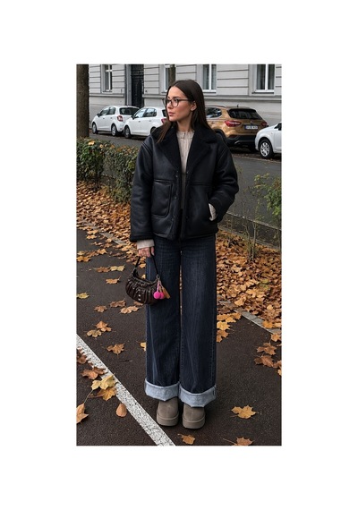 Verymoda Nubuk Yakası Kürklü Mont F1553 Siyah Siyah