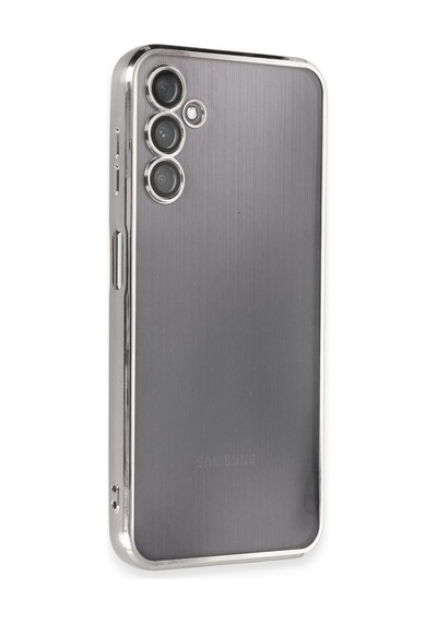 Samsung Galaxy A14 4g Uyumlu Kılıf Lensli Silikon - Gümüş