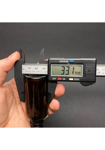 Amber Cam Damlalıklı Şişe Gold Metalik Kapak Kahverengi 30 ML