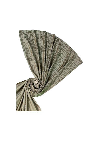 Mim Eşarp İpeksi Dokulu Jakarlı Geometrik Desenli Şal 75x190 Cm Vizon