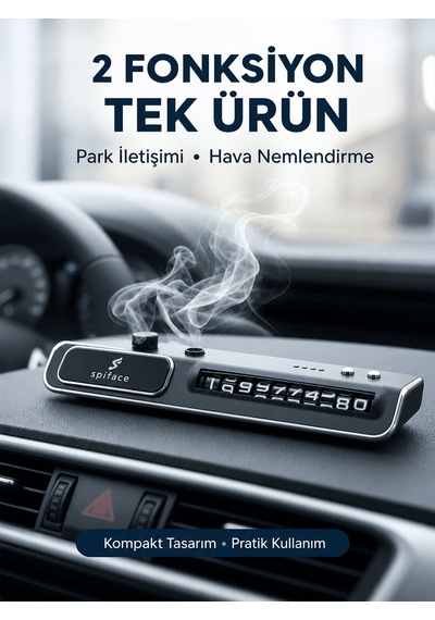 Led Ekranlı Nemlendirici Araç Park İletişim Numarası Gösterici Yeni Nesil - 4999