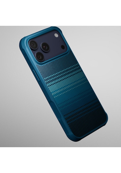 Apple Uyumlu iPhone 17 Pro Max Kılıf M-safeli Pitaka Tactile Woven Sunset-moonrise Aramid Pro Guard Kapak Mavi Mavi